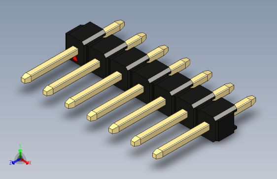 彩色公头100mil（2.54mm）系列-DS1021_black_1x07p_100mil_Type1_rev1.0