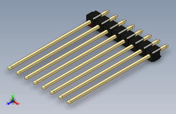 彩色公头100mil（2.54mm）系列-DS1021_black_1x08p_100mil_Type43_rev1.0