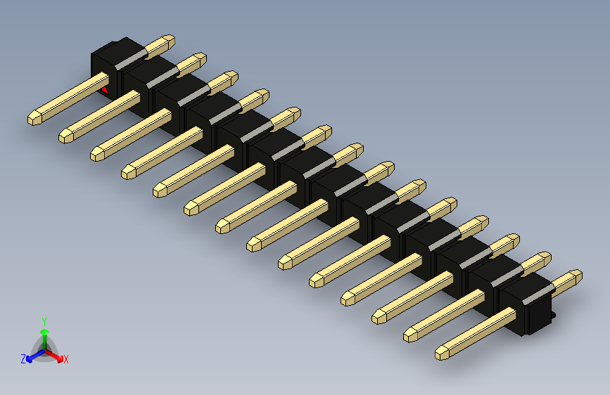 彩色公头100mil（2.54mm）系列-DS1021_black_1x14p_100mil_Type1_rev1.0