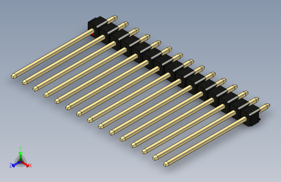 彩色公头100mil（2.54mm）系列-DS1021_black_1x15p_100mil_Type19_rev1.0
