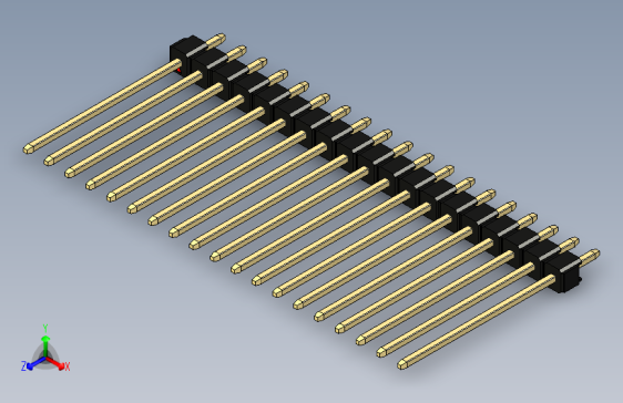 彩色公头100mil（2.54mm）系列-DS1021_black_1x19p_100mil_Type19_rev1.0