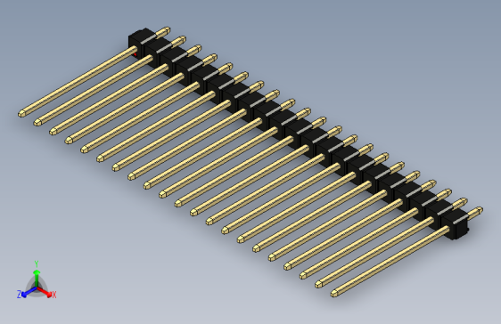 彩色公头100mil（2.54mm）系列-DS1021_black_1x21p_100mil_Type19_rev1.0