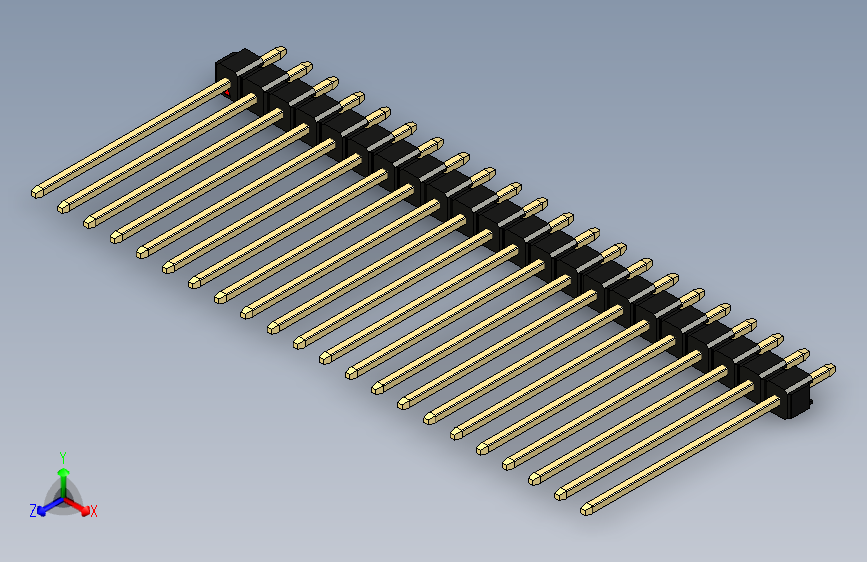 彩色公头100mil（2.54mm）系列-DS1021_black_1x22p_100mil_Type19_rev1.0
