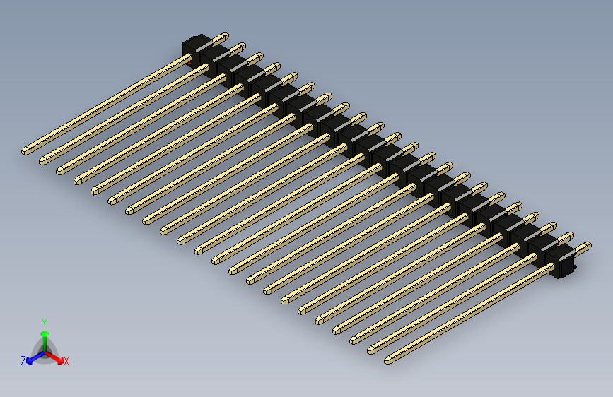 彩色公头100mil（2.54mm）系列-DS1021_black_1x22p_100mil_Type43_rev1.0