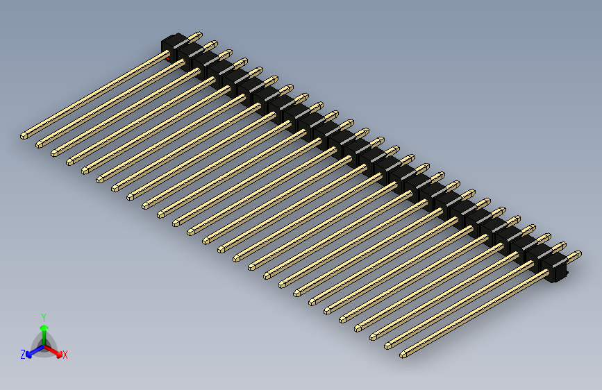 彩色公头100mil（2.54mm）系列-DS1021_black_1x26p_100mil_Type43_rev1.0