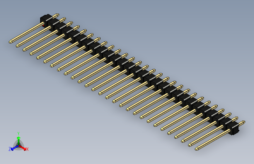 彩色公头100mil（2.54mm）系列-DS1021_black_1x28p_100mil_Type5_rev1.0