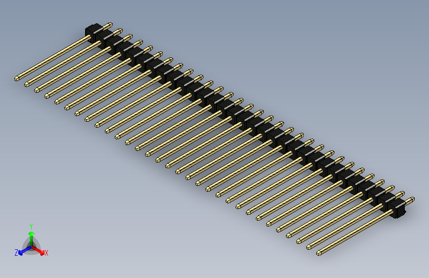 彩色公头100mil（2.54mm）系列-DS1021_black_1x31p_100mil_Type19_rev1.0