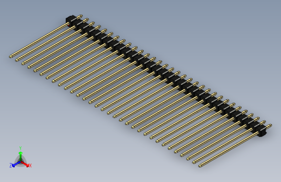彩色公头100mil（2.54mm）系列-DS1021_black_1x32p_100mil_Type43_rev1.0