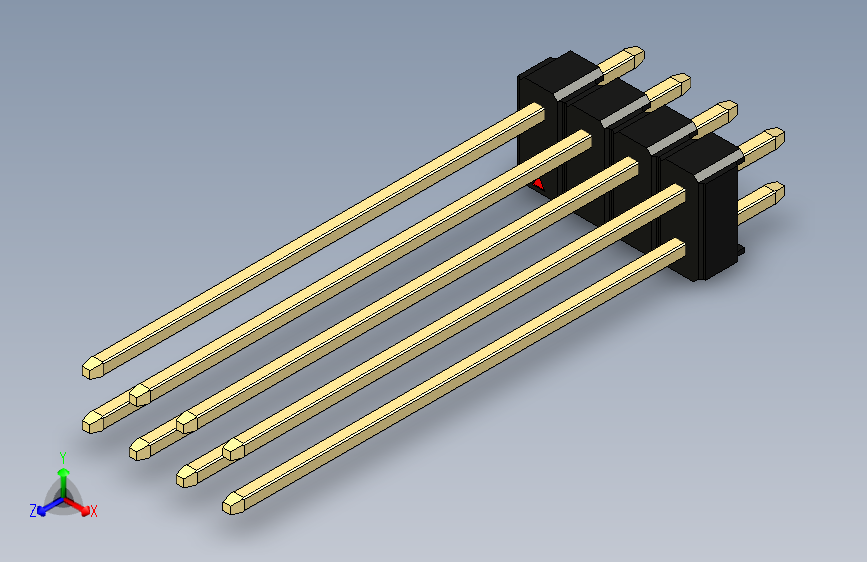 彩色公头100mil（2.54mm）系列-DS1021_black_2x04p_100mil_Type43_rev1.0