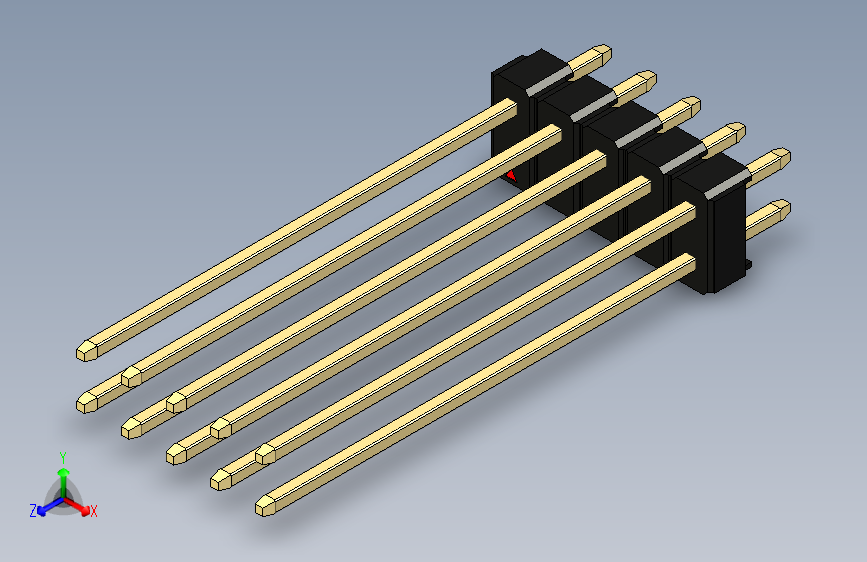 彩色公头100mil（2.54mm）系列-DS1021_black_2x05p_100mil_Type43_rev1.0