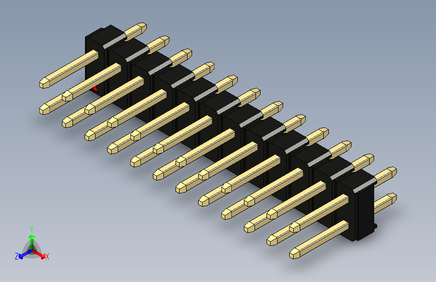 彩色公头100mil（2.54mm）系列-DS1021_black_2x12p_100mil_Type1_rev1.0