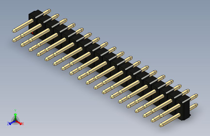 彩色公头100mil（2.54mm）系列-DS1021_black_2x19p_100mil_Type1_rev1.0