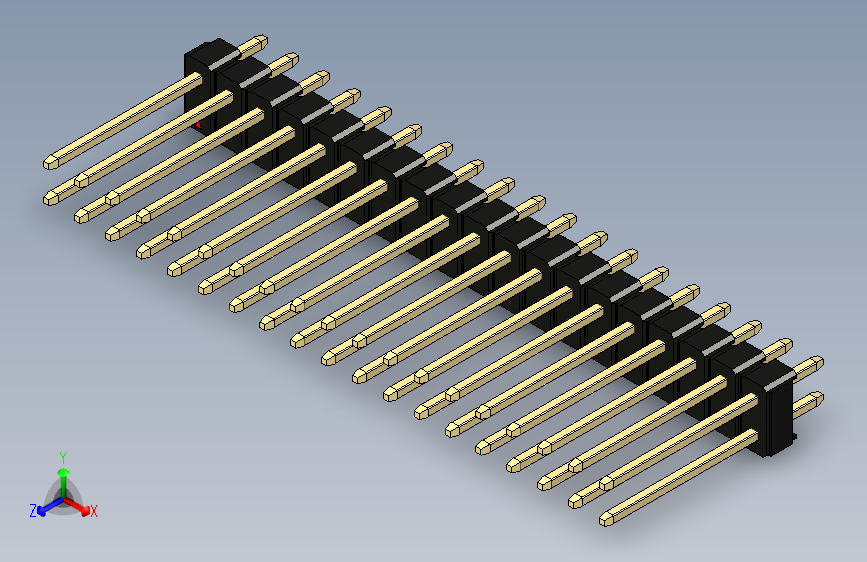 彩色公头100mil（2.54mm）系列-DS1021_black_2x19p_100mil_Type5_rev1.0