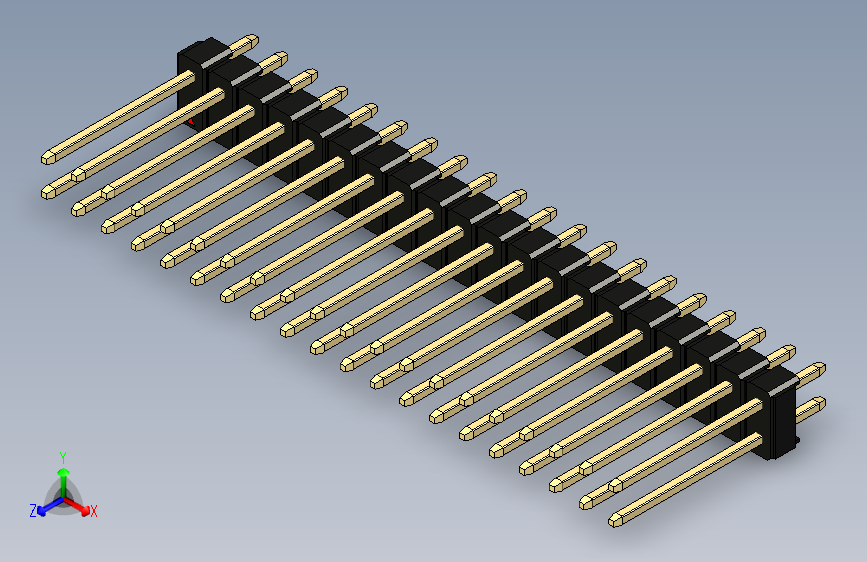 彩色公头100mil（2.54mm）系列-DS1021_black_2x20p_100mil_Type5_rev1.0