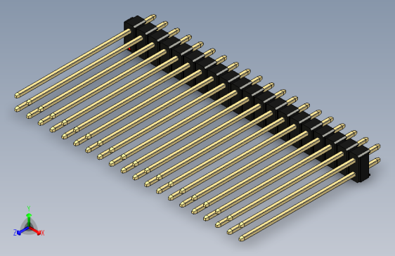 彩色公头100mil（2.54mm）系列-DS1021_black_2x20p_100mil_Type43_rev1.0