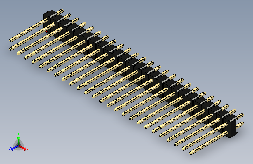 彩色公头100mil（2.54mm）系列-DS1021_black_2x25p_100mil_Type5_rev1.0