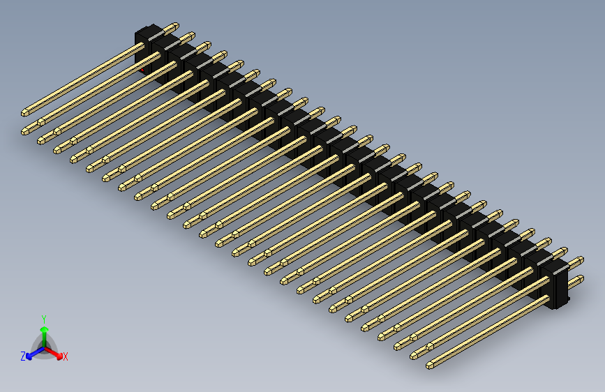 彩色公头100mil（2.54mm）系列-DS1021_black_2x26p_100mil_Type19_rev1.0