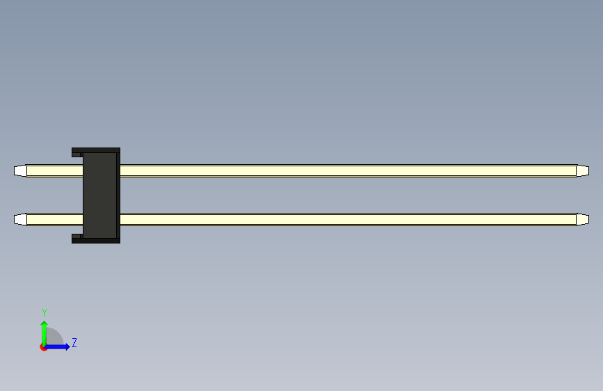 彩色公头100mil(2.54mm)系列-DS1021_black_2x31p_100mil_Type43_rev1.0 左侧视图
