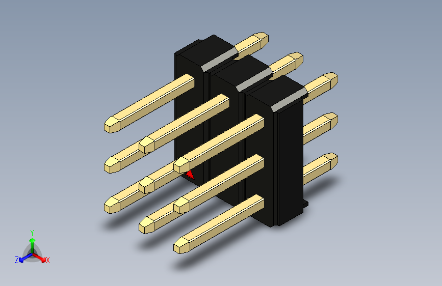 彩色公头100mil（2.54mm）系列-DS1021_black_3x03p_100mil_Type1_rev1.0