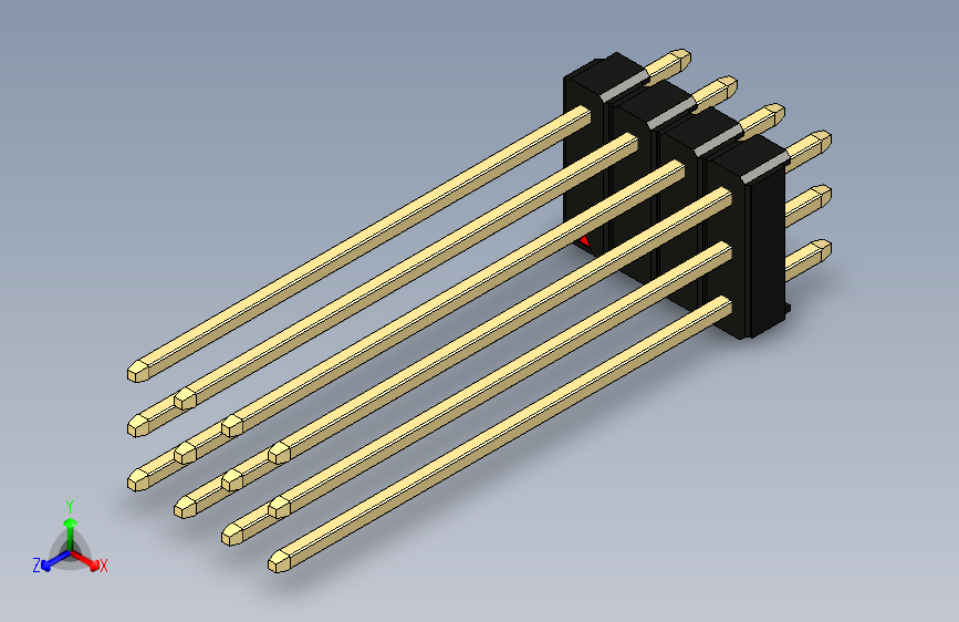 彩色公头100mil(2.54mm)系列-DS1021_black_3x04p_100mil_Type43_rev1.0