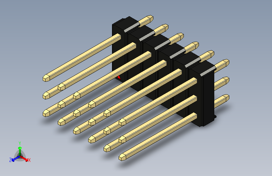 彩色公头100mil（2.54mm）系列-DS1021_black_3x06p_100mil_Type5_rev1.0