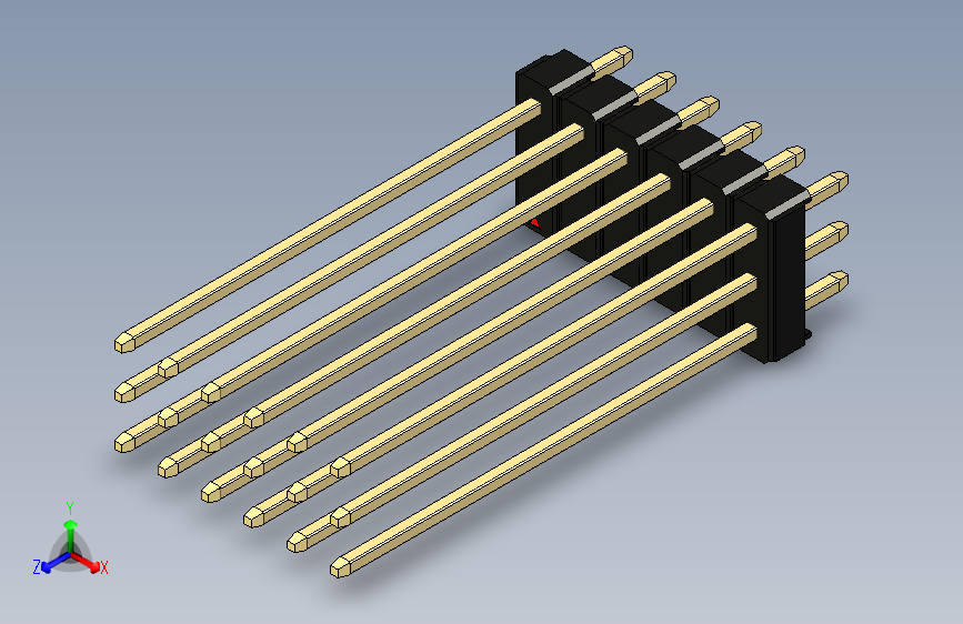 彩色公头100mil（2.54mm）系列-DS1021_black_3x06p_100mil_Type43_rev1.0