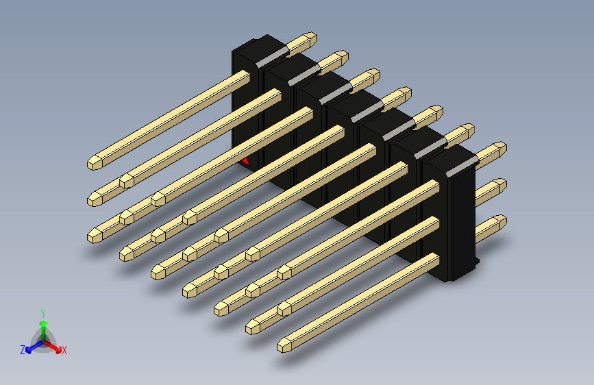 彩色公头100mil（2.54mm）系列-DS1021_black_3x07p_100mil_Type5_rev1.0