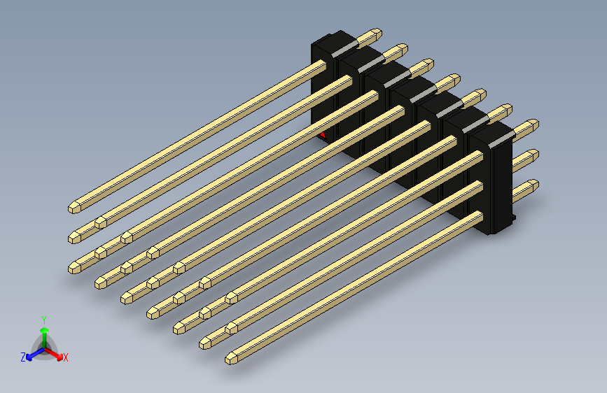 彩色公头100mil（2.54mm）系列-DS1021_black_3x07p_100mil_Type43_rev1.0