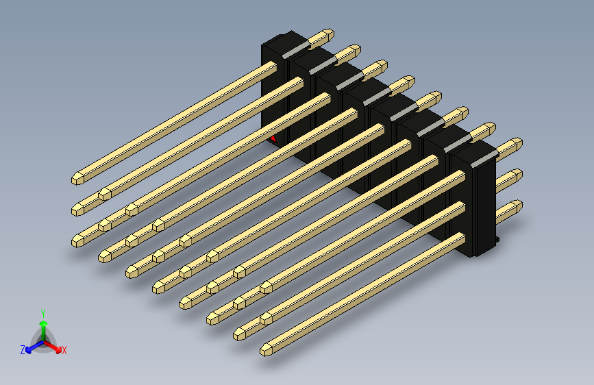 彩色公头100mil（2.54mm）系列-DS1021_black_3x08p_100mil_Type19_rev1.0
