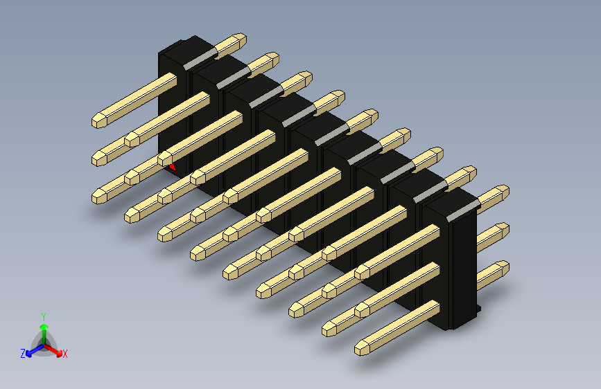 彩色公头100mil（2.54mm）系列-DS1021_black_3x09p_100mil_Type1_rev1.0