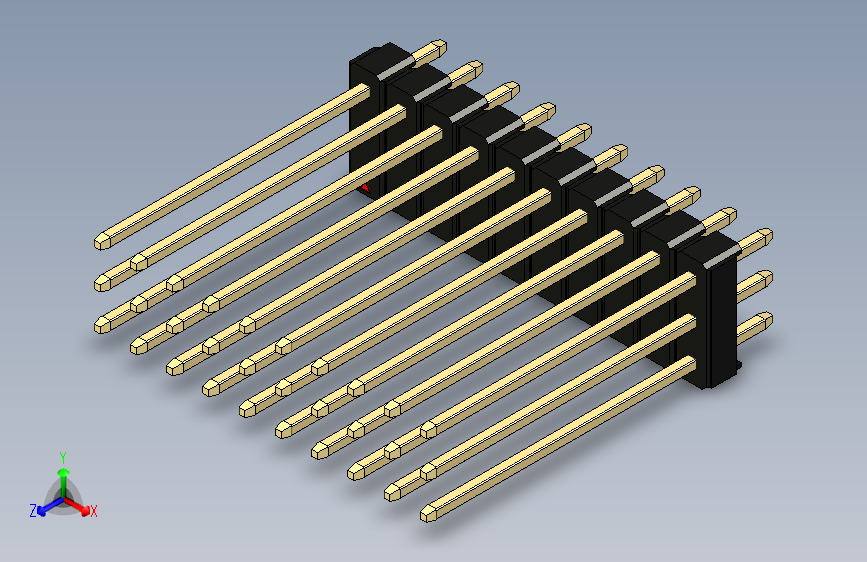 彩色公头100mil（2.54mm）系列-DS1021_black_3x10p_100mil_Type19_rev1.0