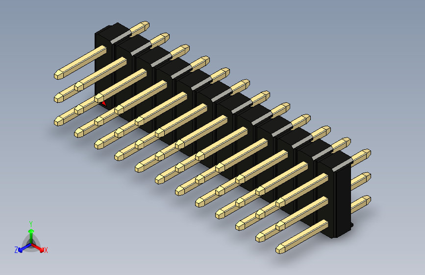 彩色公头100mil（2.54mm）系列-DS1021_black_3x12p_100mil_Type1_rev1.0