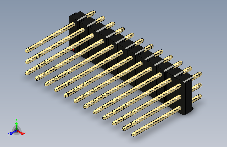 彩色公头100mil（2.54mm）系列-DS1021_black_3x12p_100mil_Type5_rev1.0