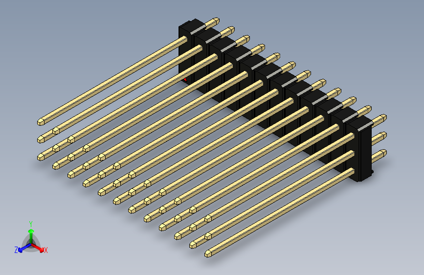 彩色公头100mil（2.54mm）系列-DS1021_black_3x12p_100mil_Type43_rev1.0