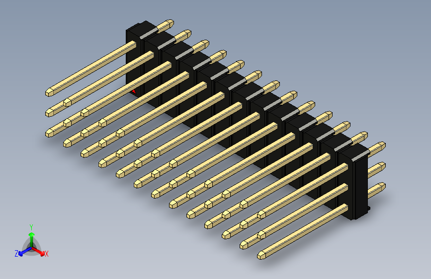 彩色公头100mil（2.54mm）系列-DS1021_black_3x13p_100mil_Type5_rev1.0