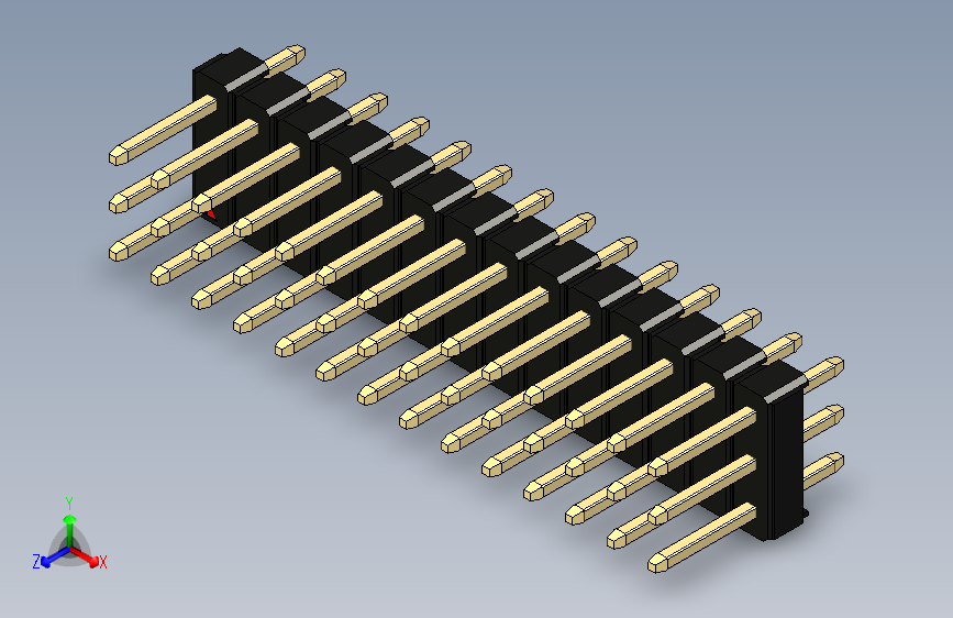 彩色公头100mil（2.54mm）系列-DS1021_black_3x14p_100mil_Type1_rev1.0