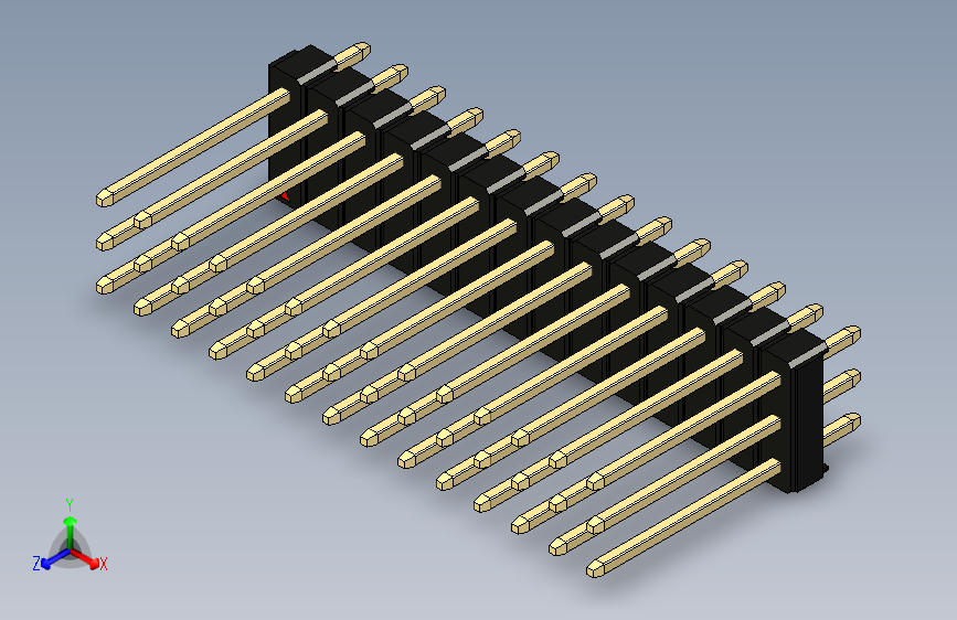 彩色公头100mil（2.54mm）系列-DS1021_black_3x14p_100mil_Type5_rev1.0