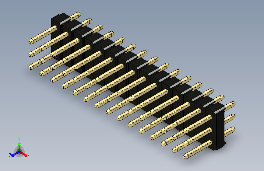 彩色公头100mil（2.54mm）系列-DS1021_black_3x15p_100mil_Type1_rev1.0