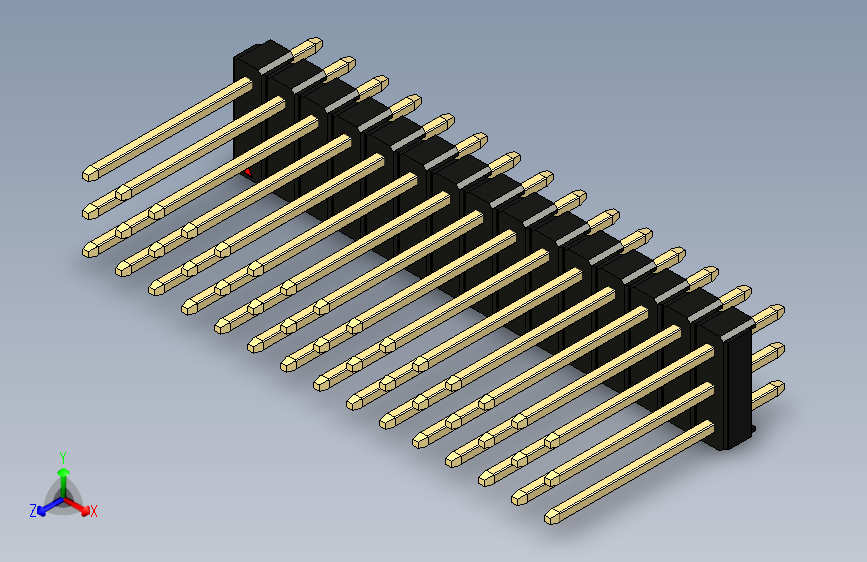 彩色公头100mil（2.54mm）系列-DS1021_black_3x15p_100mil_Type5_rev1.0