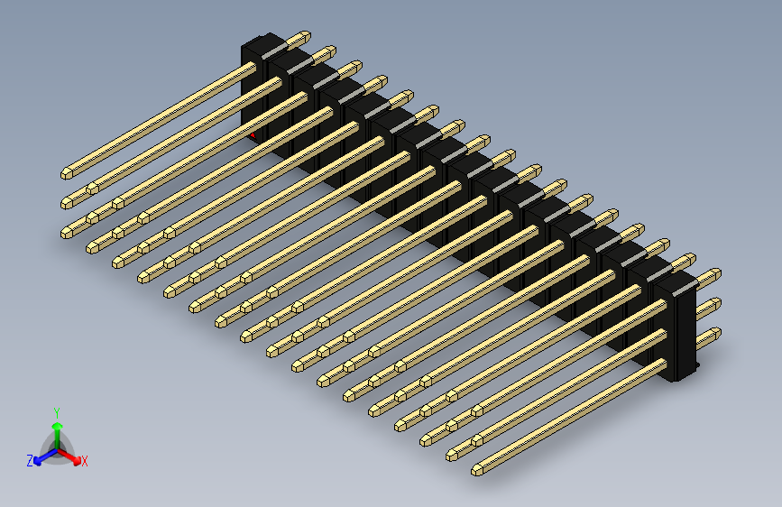 彩色公头100mil（2.54mm）系列-DS1021_black_3x17p_100mil_Type19_rev1.0
