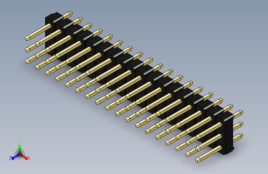 彩色公头100mil（2.54mm）系列-DS1021_black_3x18p_100mil_Type1_rev1.0