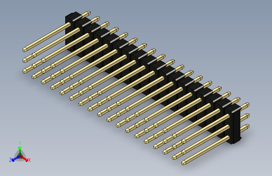 彩色公头100mil（2.54mm）系列-DS1021_black_3x18p_100mil_Type5_rev1.0