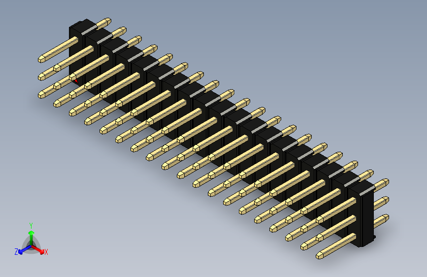 彩色公头100mil（2.54mm）系列-DS1021_black_3x19p_100mil_Type1_rev1.0