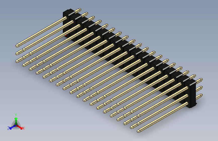彩色公头100mil（2.54mm）系列-DS1021_black_3x19p_100mil_Type19_rev1.0