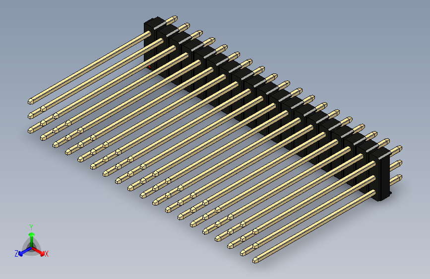 彩色公头100mil（2.54mm）系列-DS1021_black_3x19p_100mil_Type43_rev1.0