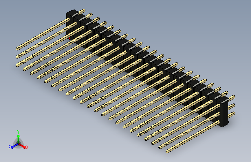 彩色公头100mil（2.54mm）系列-DS1021_black_3x22p_100mil_Type19_rev1.0
