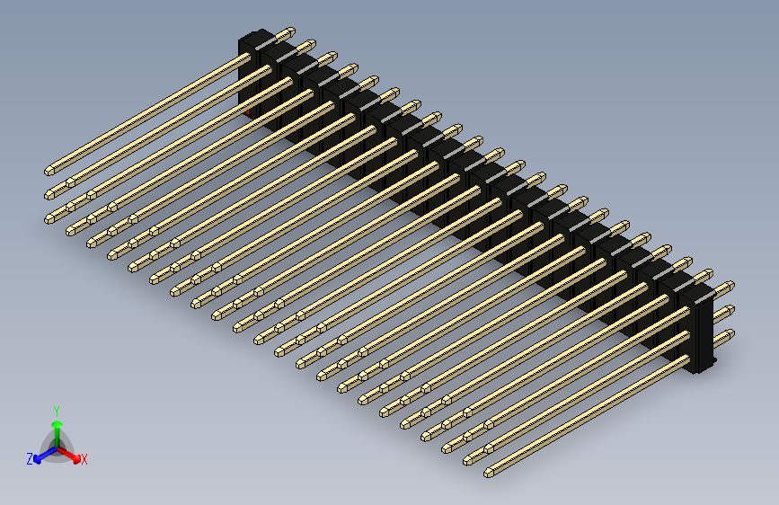 彩色公头100mil（2.54mm）系列-DS1021_black_3x22p_100mil_Type43_rev1.0