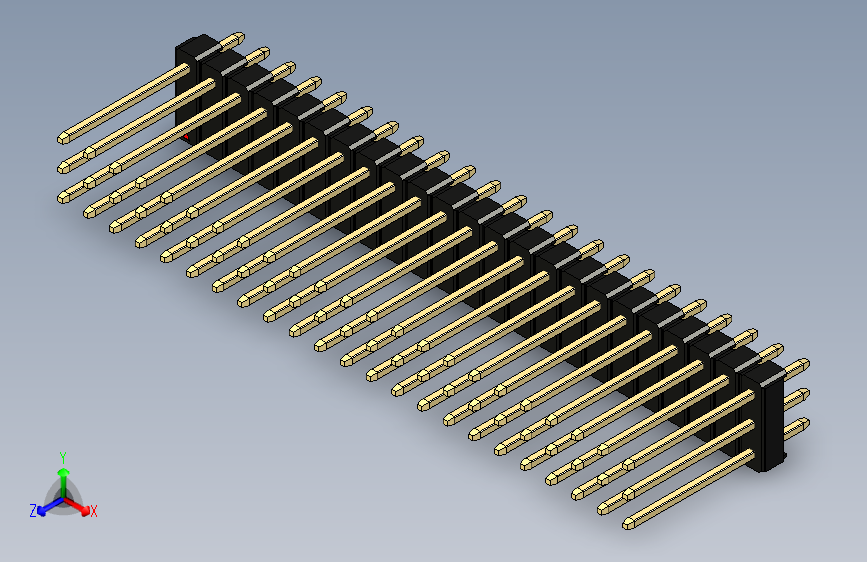 彩色公头100mil（2.54mm）系列-DS1021_black_3x23p_100mil_Type5_rev1.0