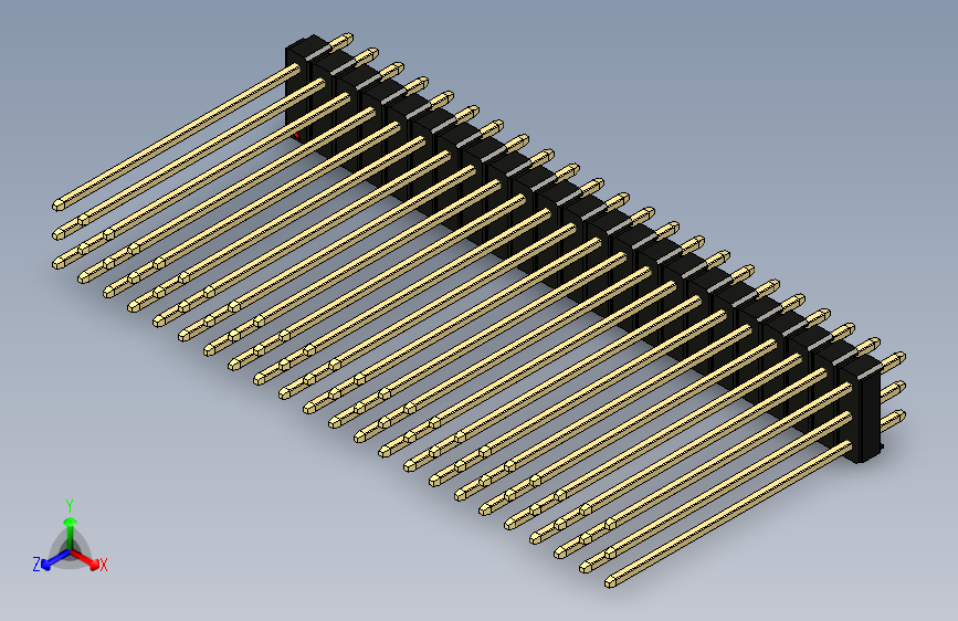 彩色公头100mil（2.54mm）系列-DS1021_black_3x23p_100mil_Type43_rev1.0
