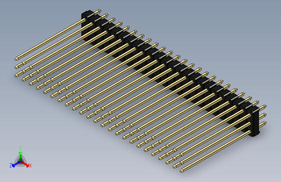 彩色公头100mil(2.54mm)系列-DS1021_black_3x24p_100mil_Type43_rev1.0